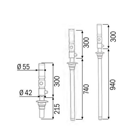 POMPE  PNEUMATIQUE À HUILE ET SIMILAIRE MODÈLE 503 R 3 : 1 DÉBIT 25 L/MIN MECLUBE 020-0995-000