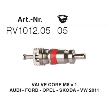 VALVES SERVICES M8*1 5PCS ERRECOM RV1012.05