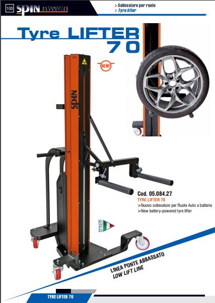 Lève-roues à batterie TYRE LIFTER 70 spin